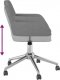 Krzesło biurowe vidaXL vidaXL Obrotowe krzesło biurowe, jasnoszare, tapicerowane tkaniną 6