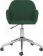 Krzesło biurowe vidaXL vidaXL Obrotowe krzesło biurowe, ciemnozielone, tapicerowane tkaniną 3