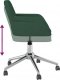 Krzesło biurowe vidaXL vidaXL Obrotowe krzesło biurowe, ciemnozielone, tapicerowane tkaniną 6