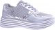 Pantofelek24 Sportowe damskie buty na platformie srebrne /G1-2 12514 T231/ 39 4