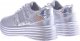Pantofelek24 Sportowe damskie buty na platformie srebrne /G1-2 12514 T231/ 39 9