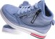 Pantofelek24 Niebieskie sneakersy damskie na ukrytym koturnie /B6-3 10783 T690/ 37 4