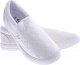 Pantofelek24 Materiałowe białe tenisówki slip on /A2-2 12540 T195/ 37 5