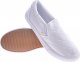 Pantofelek24 Materiałowe białe tenisówki slip on /A2-2 12540 T195/ 37 7