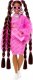 Lalka Barbie Mattel Barbie Extra Lalka Różowy strój Logo Barbie/Brązowe kucyki HHN06 2