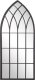 Beliani Metalowe lustro ścienne okno 50 x 115 cm czarne CASSEL! 1