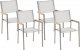 Beliani Zestaw 4 krzeseł ogrodowych biały GROSSETO! 1