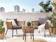 Beliani Zestaw mebli balkonowych z technorattanu naturalny GARGANO! 2