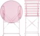 Beliani Zestaw mebli balkonowych metalowy różowy FIORI! 6