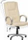 Krzesło biurowe Beliani Fotel biurowy regulowany z funkcją masażu ekoskóra beżowy GRANDEUR II! 3