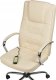 Krzesło biurowe Beliani Fotel biurowy regulowany z funkcją masażu ekoskóra beżowy GRANDEUR! 6