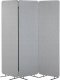 Beliani 3-panelowa akustyczna ścianka działowa 184 x 184 cm jasnoszara STANDI! 1