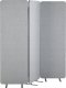 Beliani 3-panelowa akustyczna ścianka działowa 184 x 184 cm jasnoszara STANDI! 6