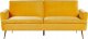 Beliani Sofa rozkładana welurowa żółta VETTRE! 1
