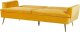 Beliani Sofa rozkładana welurowa żółta VETTRE! 4