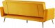 Beliani Sofa rozkładana welurowa żółta VETTRE! 5