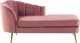 Beliani Szezlong welurowy lewostronny różowy ALLIER! 1