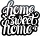 Pirudem Napis HOME SWEET HOME I - metalowa ozdoba ścienna 500 x 470 mm 2