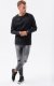 Ombre Bluza męska bez kaptura z przeszyciami - czarna B1278 XL 2
