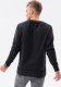 Ombre Bluza męska bez kaptura z przeszyciami - czarna B1278 XL 4