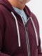 Ombre Bluza męska rozpinana z kapturem BASIC B977 - burgundowa S 4