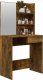 vidaXL vidaXL Toaletka z lustrem, przydymiony dąb, 74,5x40x141 cm 4