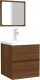 vidaXL vidaXL Szafka łazienkowa z lustrem, brązowy dąb 4
