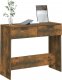 vidaXL Stolik konsolowy, przydymiony dąb, 90x36x75 cm 4
