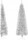 vidaXL Choinka sztuczna na stojaku Srebrna 2