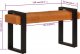 vidaXL vidaXL Ławka, czarno-brązowa, 110 cm, naturalna kozia skóra 5