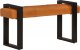 vidaXL vidaXL Ławka, czarno-brązowa, 110 cm, naturalna kozia skóra 6
