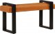 vidaXL vidaXL Ławka, czarno-brązowa, 110 cm, naturalna kozia skóra 8