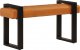 vidaXL vidaXL Ławka, czarno-brązowa, 110 cm, naturalna kozia skóra 9