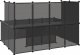 vidaXL vidaXL Klatka dla małych zwierząt, czarna, 143x107x93 cm, PP i stal 5