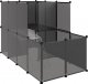 vidaXL vidaXL Klatka dla małych zwierząt, czarna, 142x74x93 cm, PP i stal 2
