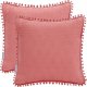 AmeliaHome AmeliaHome Poszewki dekoracyjne pikowane z pomponami MEADORE45x45*2 różowe 5