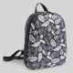 Mumka Shoes Plecak damski Mumka wegański czarny w białe kwiaty 2