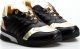 AGA Sneakersy z mieniącymi się wstawkami skórzane czarne Aga-35 5