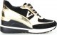 W. Potocki Sneakersy na koturnie mieniące się czarne złote Potocki-37 1