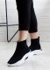 BELLO STAR Sneakersy wsuwane ze skarpetą czarne-37 5