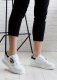 BELLO STAR Sneakersy z ważką i czarną cholewką białe-40 6