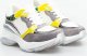 Estetino Sneakersy na koturnie ze wstawkami szare kolorowe-37 4