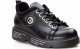 Estetino Sneakersy połyskujące na platformie z napisami czarne-36 2