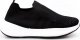 Estetino Sneakersy tekstylne wsuwane z cyrkoniami czarne-38 1