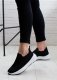 Estetino Sneakersy tekstylne wsuwane z cyrkoniami czarne-38 5