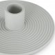 AmeliaHome AmeliaHome Świecznik ceramiczny okrągły MORAB 12X3,5 szary 1