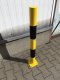 Elkor Stalowy słupek ochronny z czarnymi pasami z kotwą montażową (wys. 1000 mm) 1