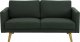 Selsey SELSEY Sofa dwuosobowa Lorik ciemnozielona na drewnianych nóżkach 2