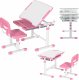 Mozos Biurko dziecięce + krzesło z regulacją dla dzieci 2-12 lat (DC-SET-PINK) 1