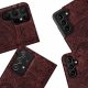 Surazo Etui na telefon skóra naturalna Smart magnet RFID - Ornament Burgund - TPU Transparentne Huawei P Smart Z 4